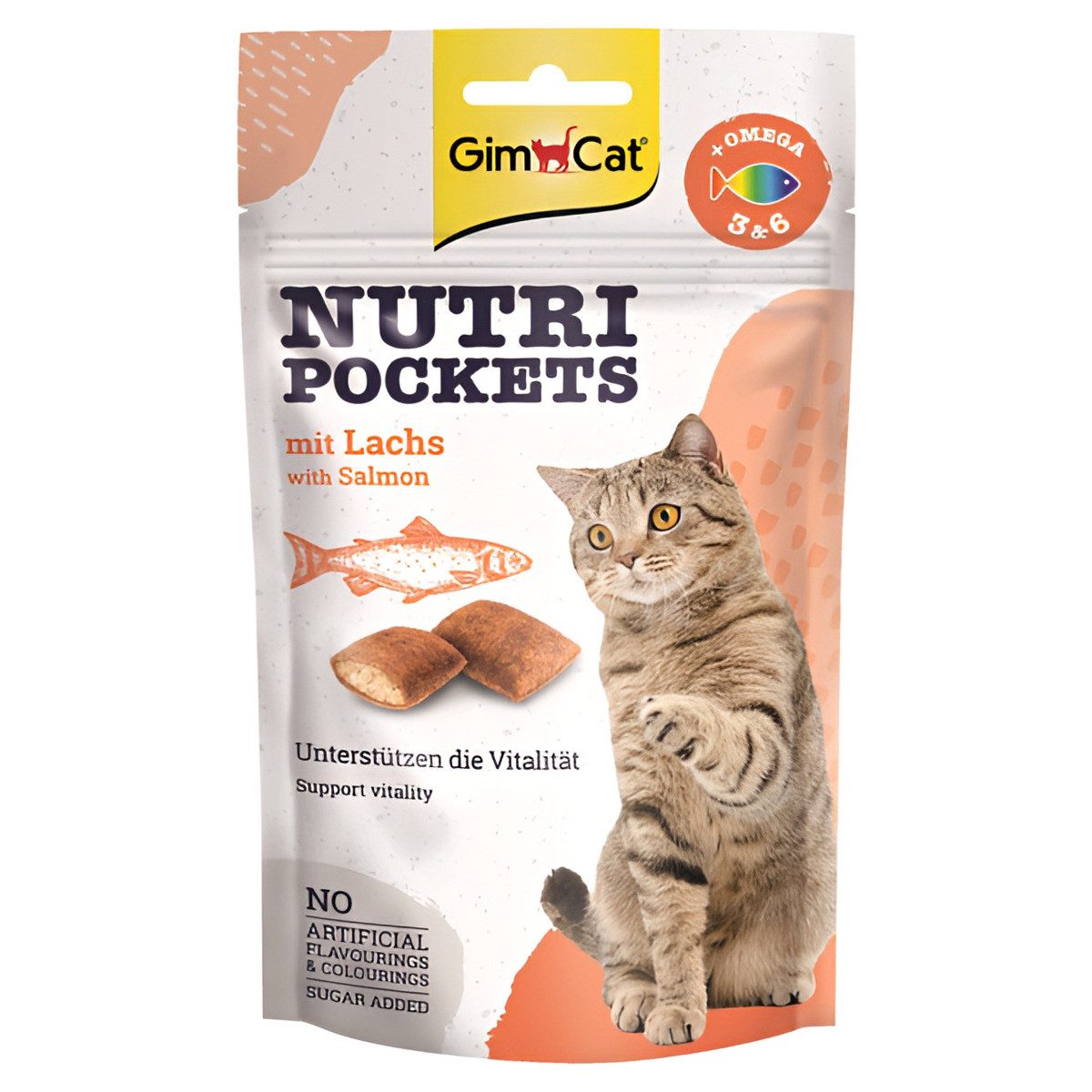 GimCat Nutri Pockets mit Lachs 60 g, für: Katze