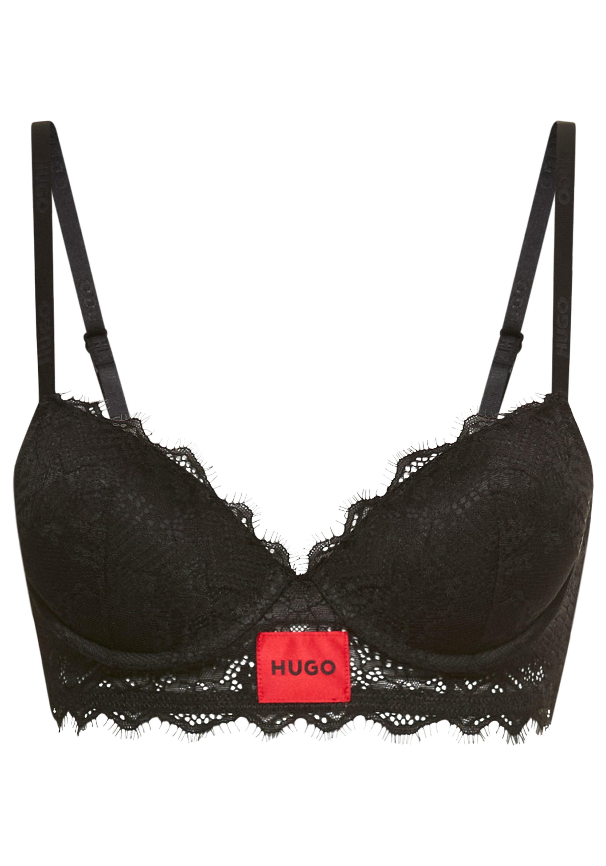 HUGO Bügel-BH PUSH-UP RL LACE mit Spitze, Spaghettiträger