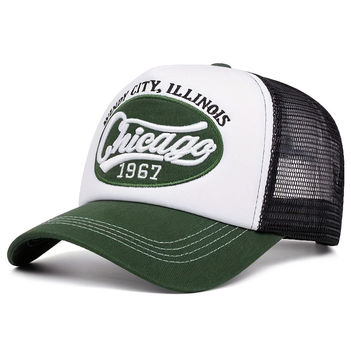 Sporty Trucker Cap Chicago Vintage Trucker Mesh Baseballcap