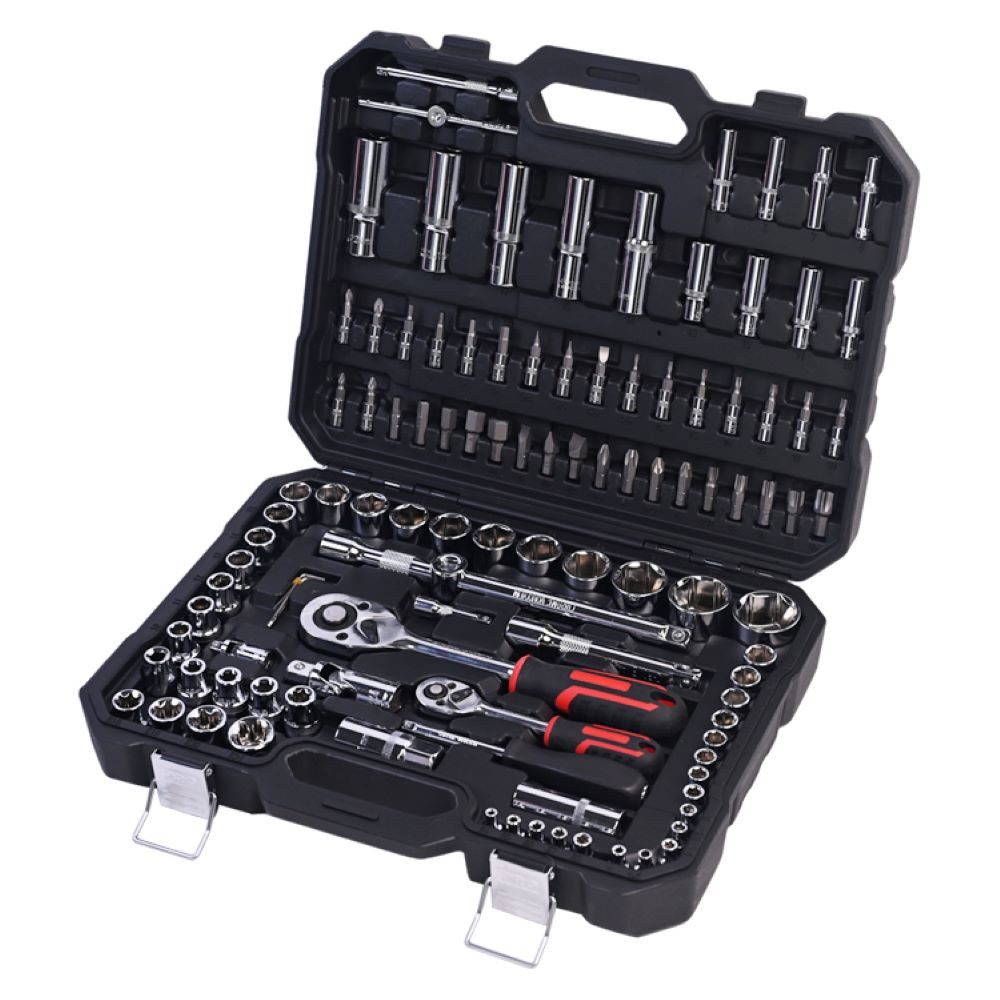 PHiXWELL Werkzeugset PHiXWELL 108-teiliges Knarrenkasten-Set 1/4" & 1/2" Knarrenkasten, (108-tlg)
