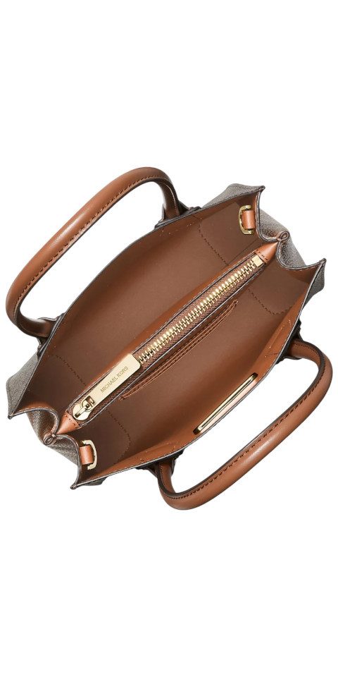 MICHAEL KORS Handtasche Michael Kors Umhängetasche Mercer Medium Logoprint Braun Handtasche