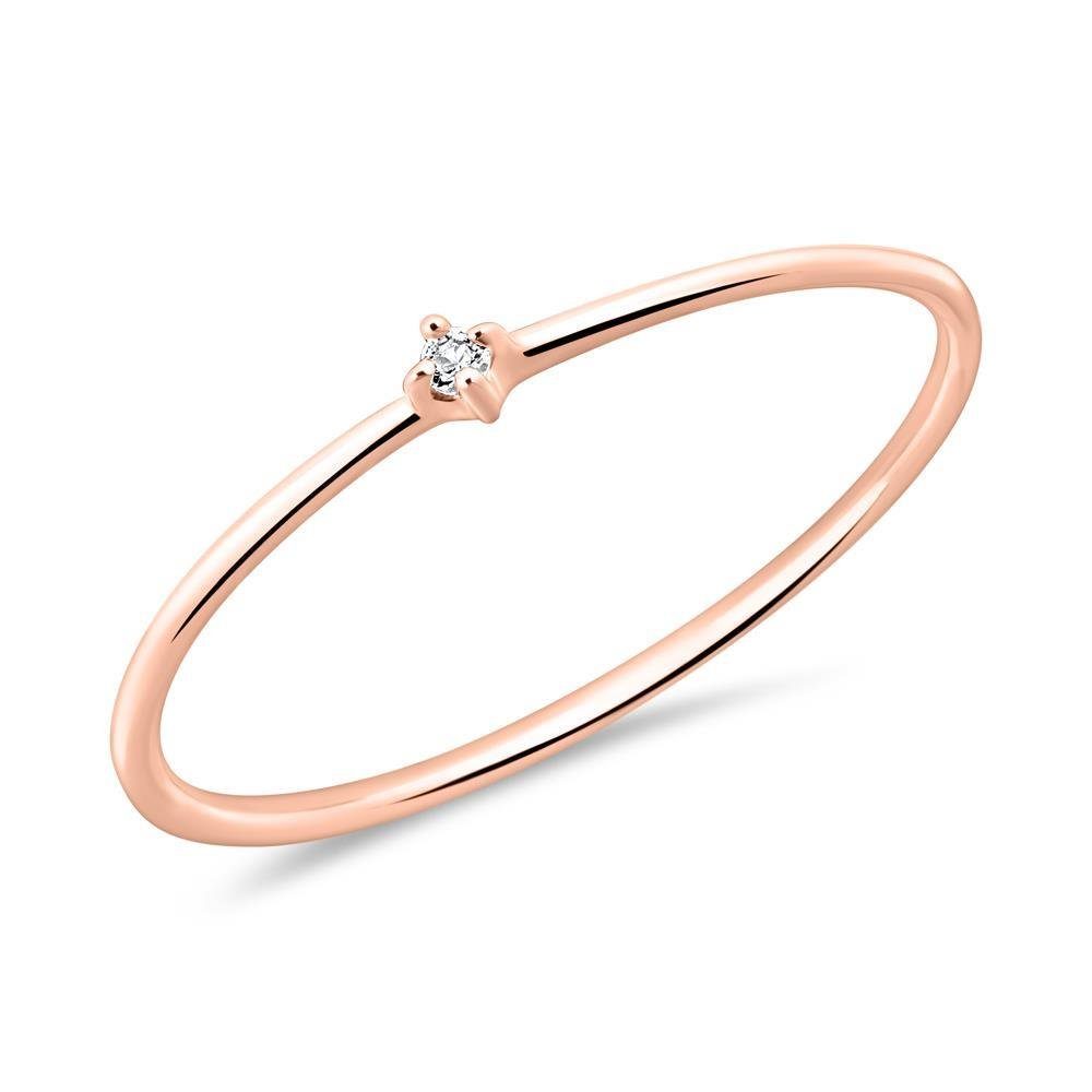 Goldring 585er Gold Damenring Roségold mit Weißtopas DR0520