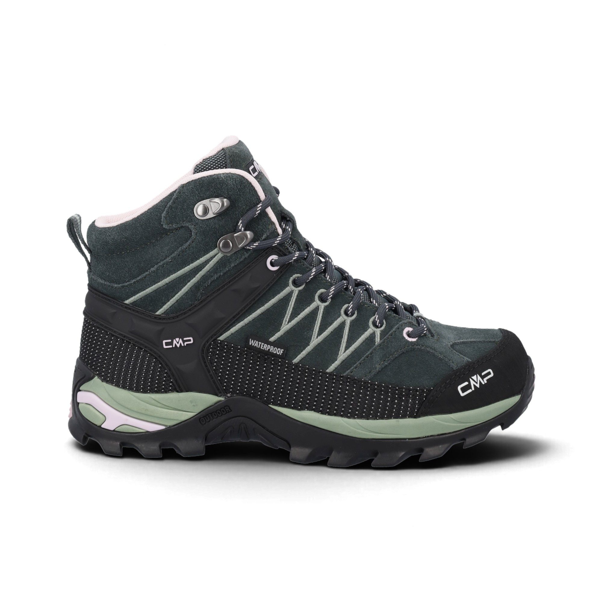 CMP Rigel Mid WP (Trekking, wasserdicht) dunkelgrün/pink Damen Wanderschuh
