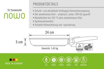 WOLL MADE IN GERMANY Bratpfanne Nowo Titanium, Aluminiumguss (1-tlg), nicht induktionsgeeignet, Made in Germany