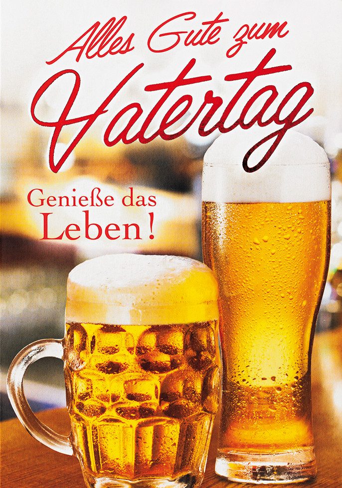 Perleberg Grußkarten Vatertag Glückwunschkarte im Format 115 x 17cm mit Umschlag