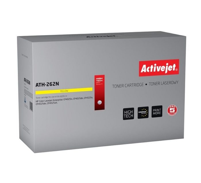 Activejet Tonerkartusche ATH-262N für HP Drucker; HP CE262A-Ersatz; 11000 Seiten; Gelb