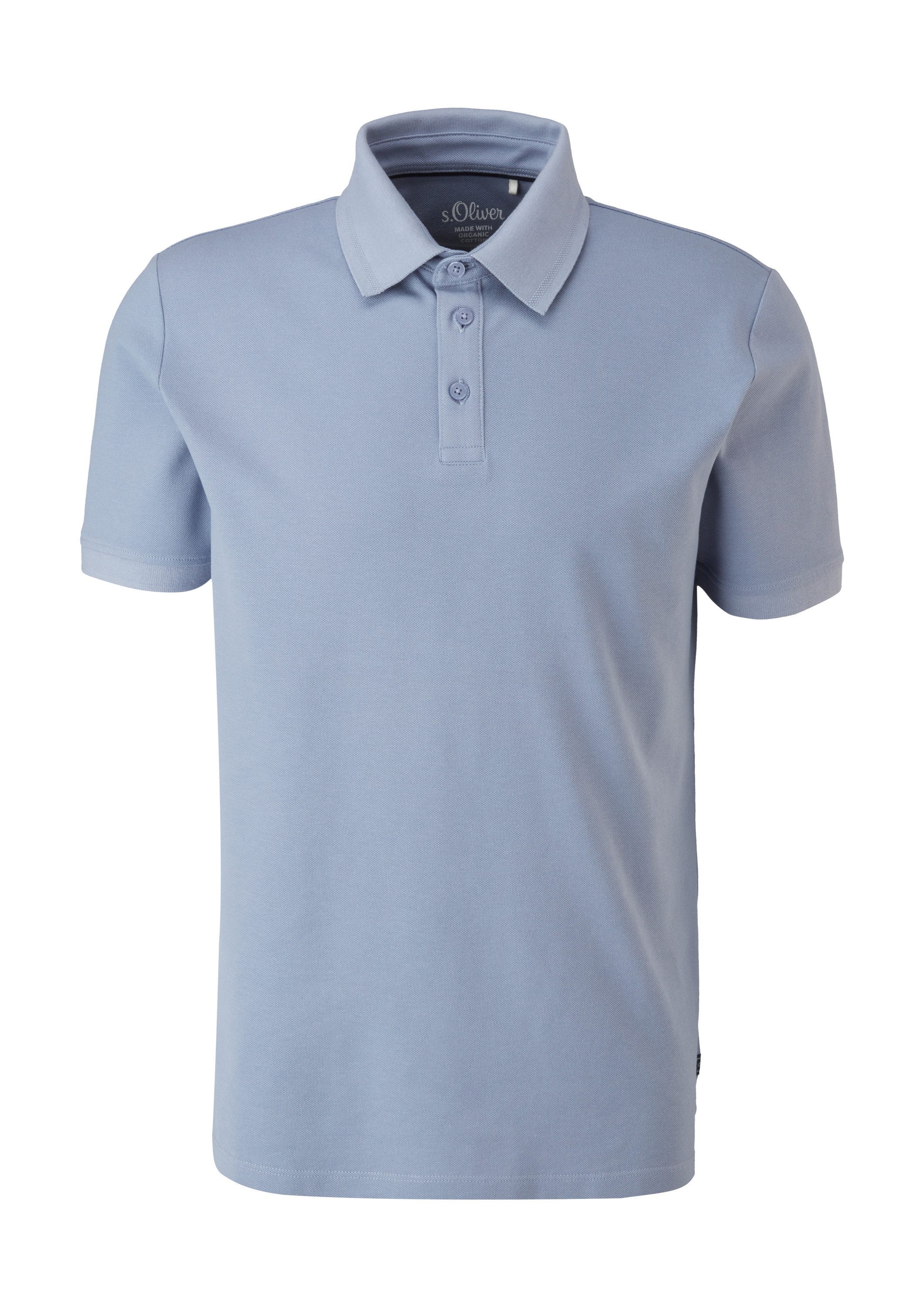 s.Oliver Kurzarmshirt Polo-Shirt Poloshirt aus Baumwollstretch