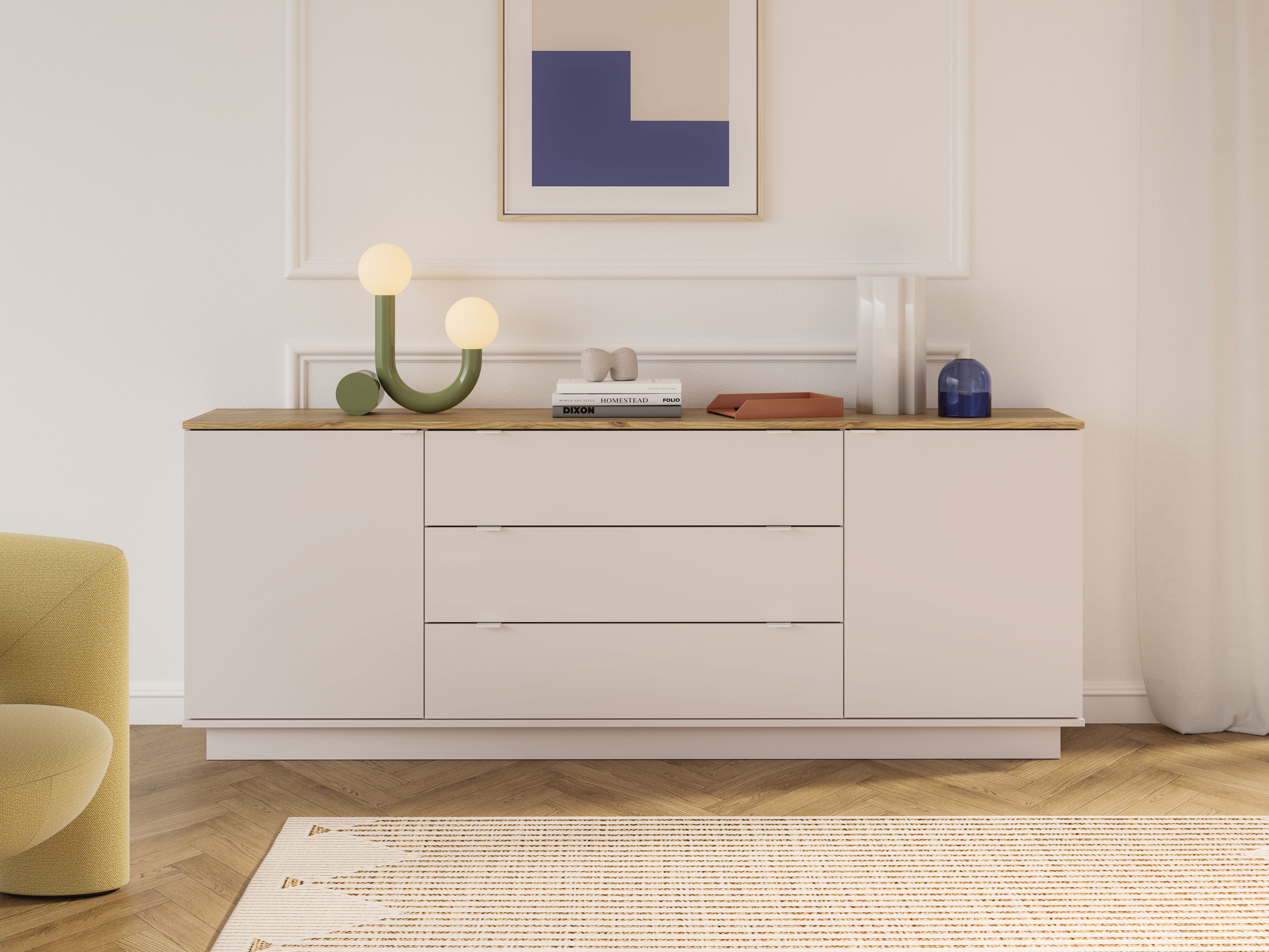 FORTE Sideboard, B/H/T 224,5/85,7/41,3 cm günstig online kaufen