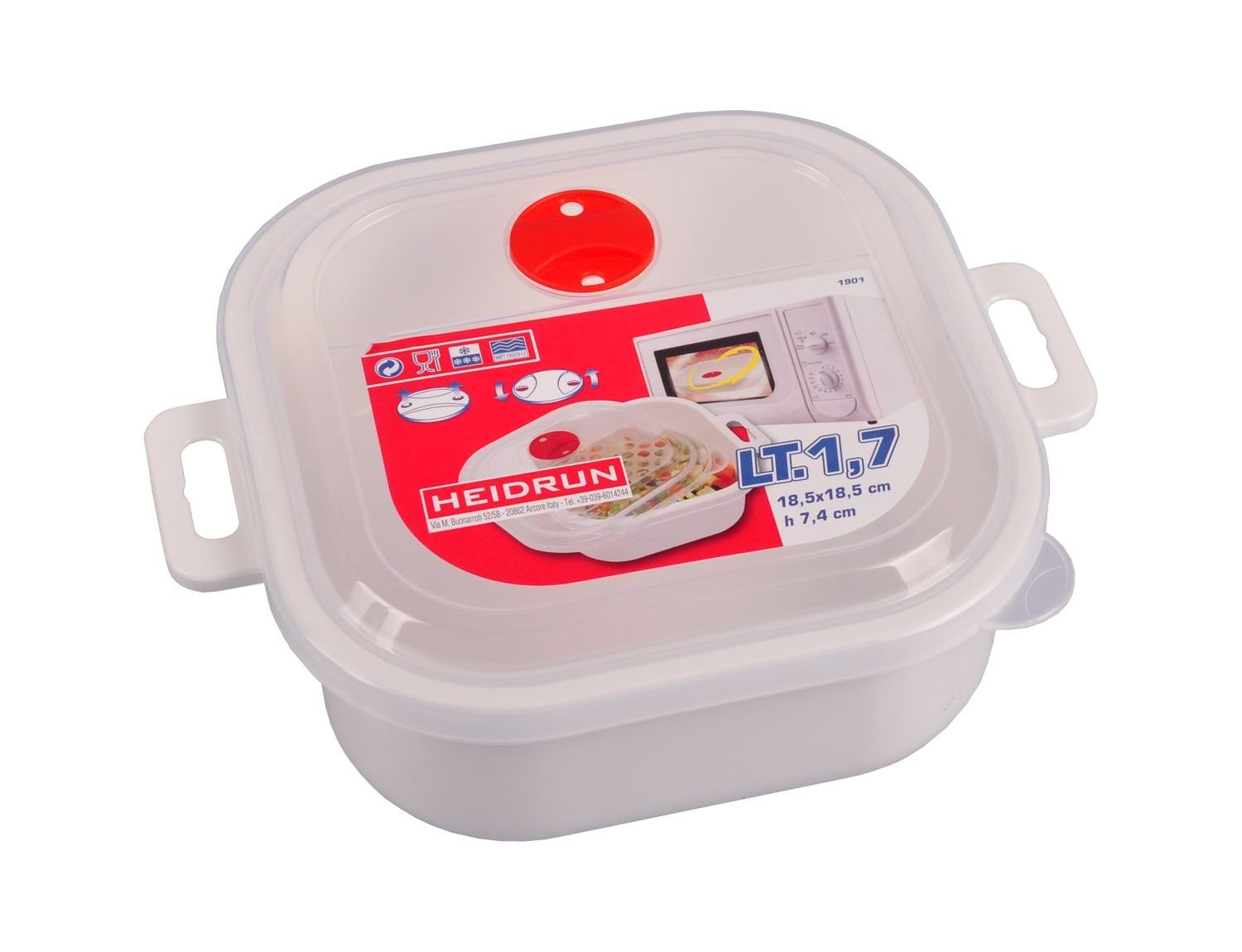 Heidrun Mikrowellenbehälter Mikrowellen Kasserolle 1,7L Mikrowellengeschirr Gefrierdose, Kunststoff
