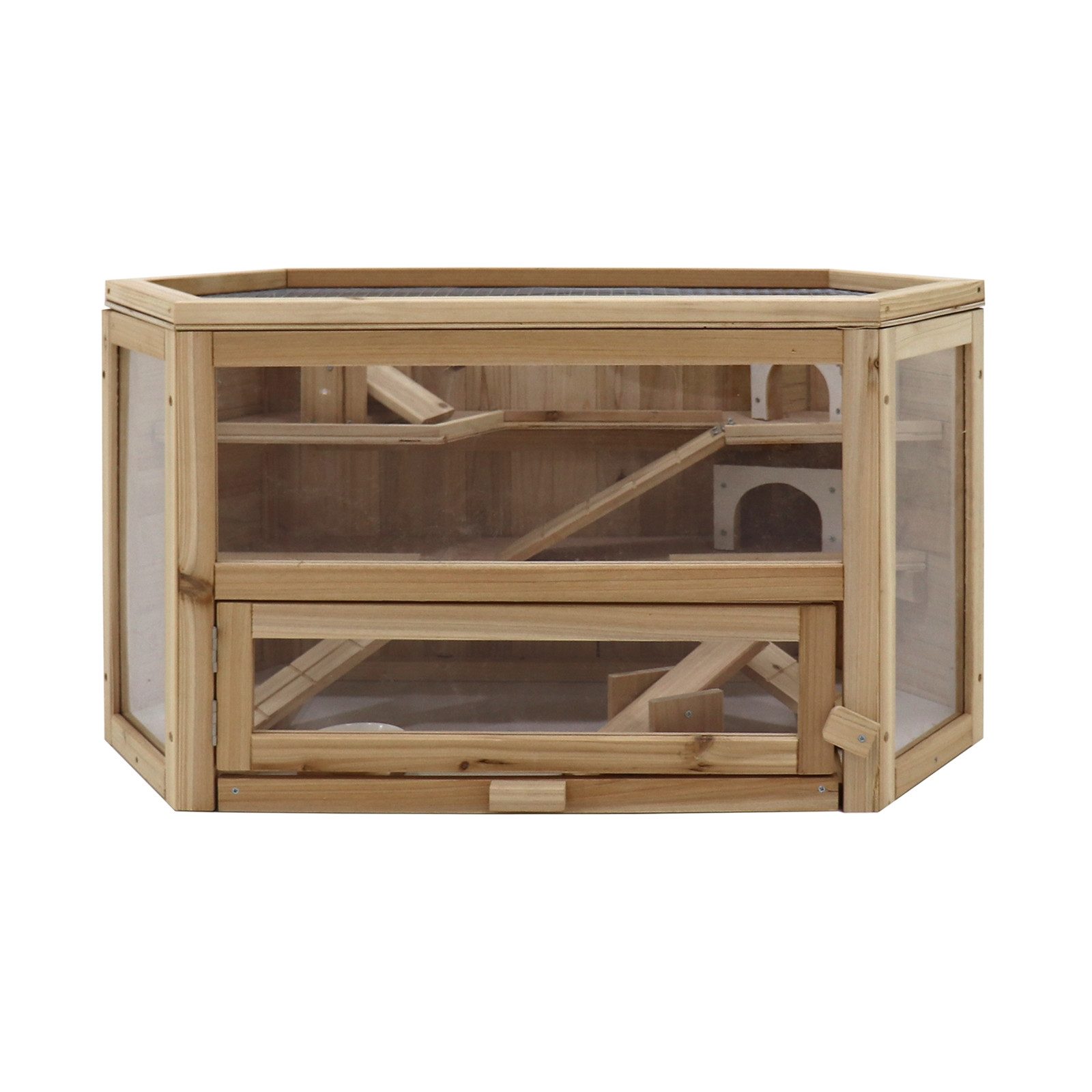 HTI-Living Kleintierkäfig Hamsterkäfig aus Holz und Plexiglas, Nagerkäfig K günstig online kaufen