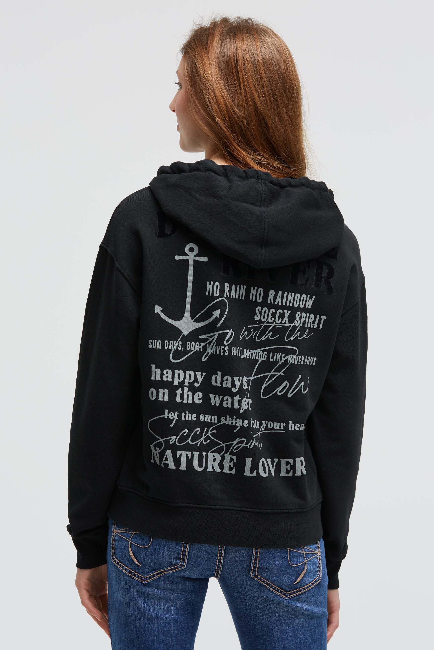 SOCCX Kapuzensweatshirt mit Rückenprint günstig online kaufen