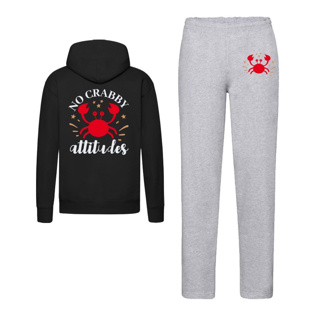 G-graphics Freizeitanzug No Crabby Attitudes (Set, 2-tlg., Hose & Hoodie), Freizeitset mit Jogging- / Sweaterhose & Hoodie