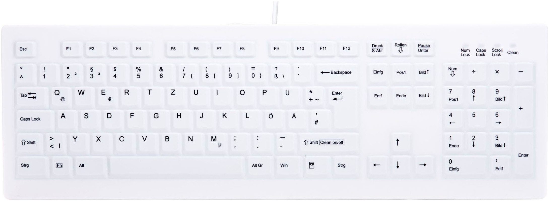 Cherry AK-C8100F-U1-W/GE Tastatur