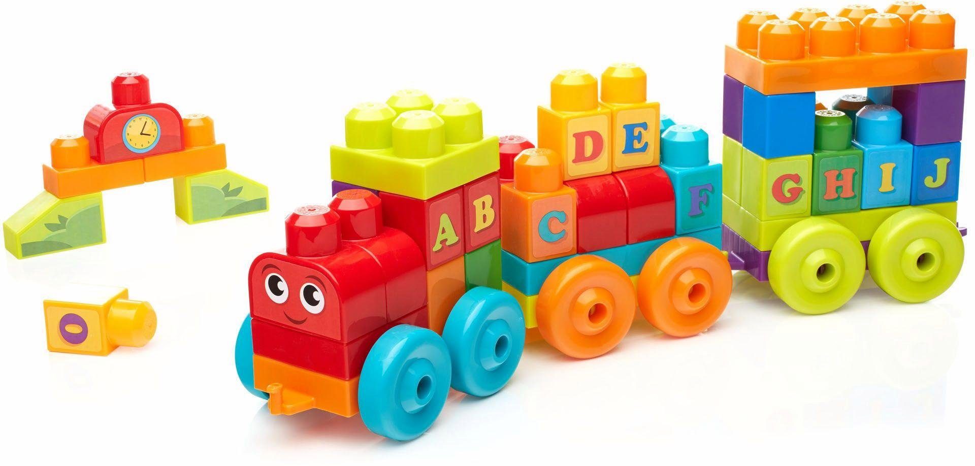 MEGA BLOKS Mega Bloks ABC Lernzug Spielbausteine, (60 St)