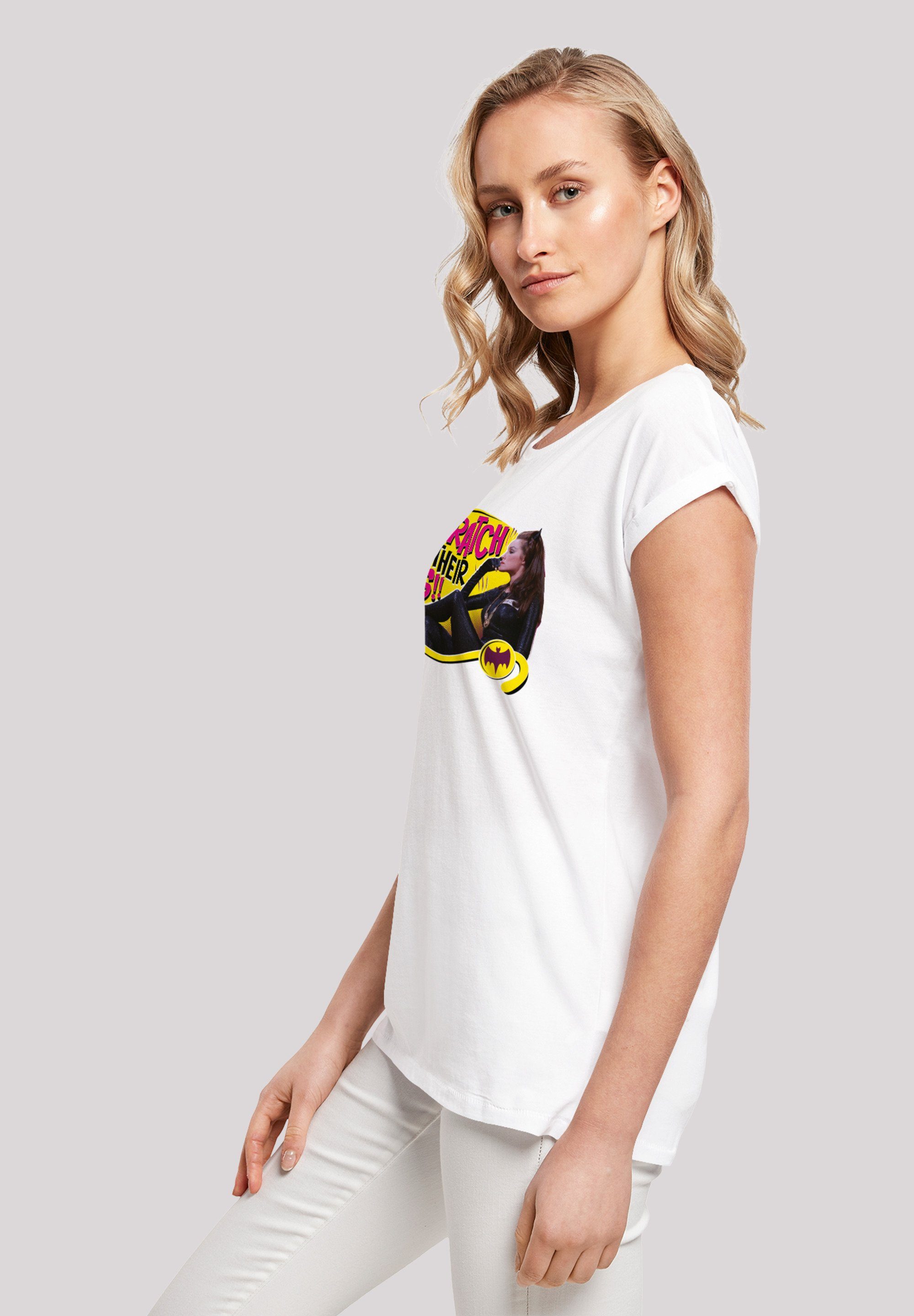 Damen Shirts F4NT4STIC T-Shirt Extended Shoulder T-Shirt 'Batman TV Serie Catwoman Scratch'