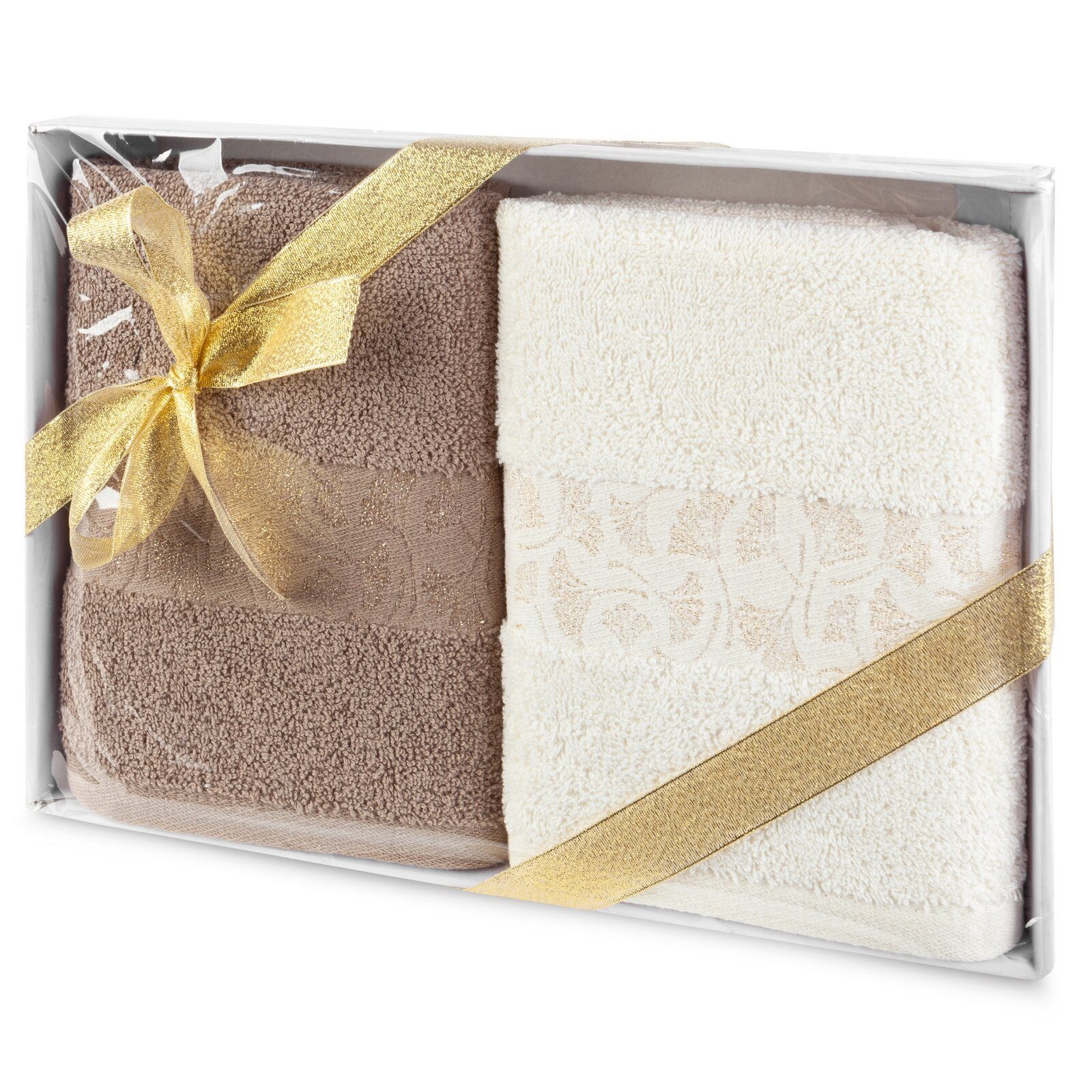 Eurofirany Handtuch Set Eleganter 2er Set Handtuch und Badetuch, Baumwolle, günstig online kaufen