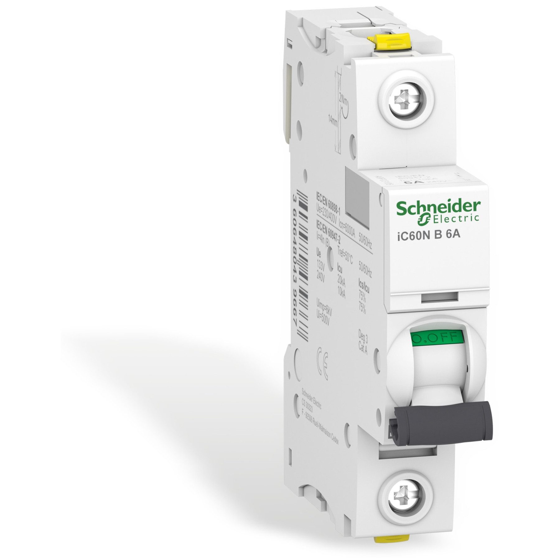 Schneider Electric Schalter SCHNEIDER ELECTRIC Leitungsschutzschalter A9F03106, iC60N, B, 6A