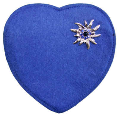 Trachtenland Trachtentasche Herz Trachtentasche mit Edelweiß, Royalblau