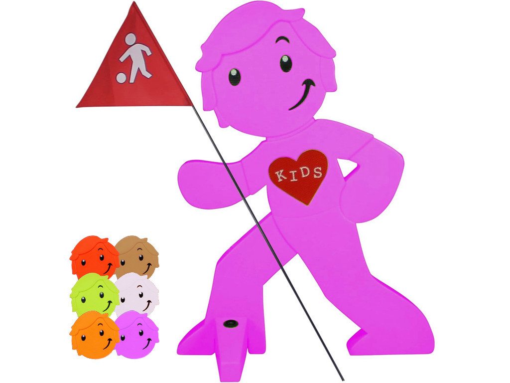 StreetBuddy Warnschild Warnfigur, Warnaufsteller, Warnschild für Kindersicherheit, (1 St)
