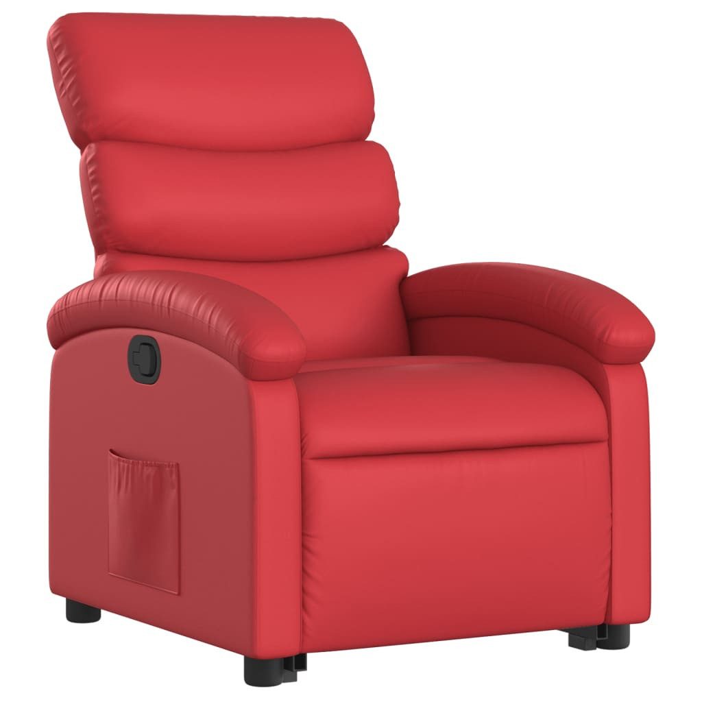 vidaXL Sessel Relaxsessel mit Aufstehhilfe Rot Kunstleder (1-St)
