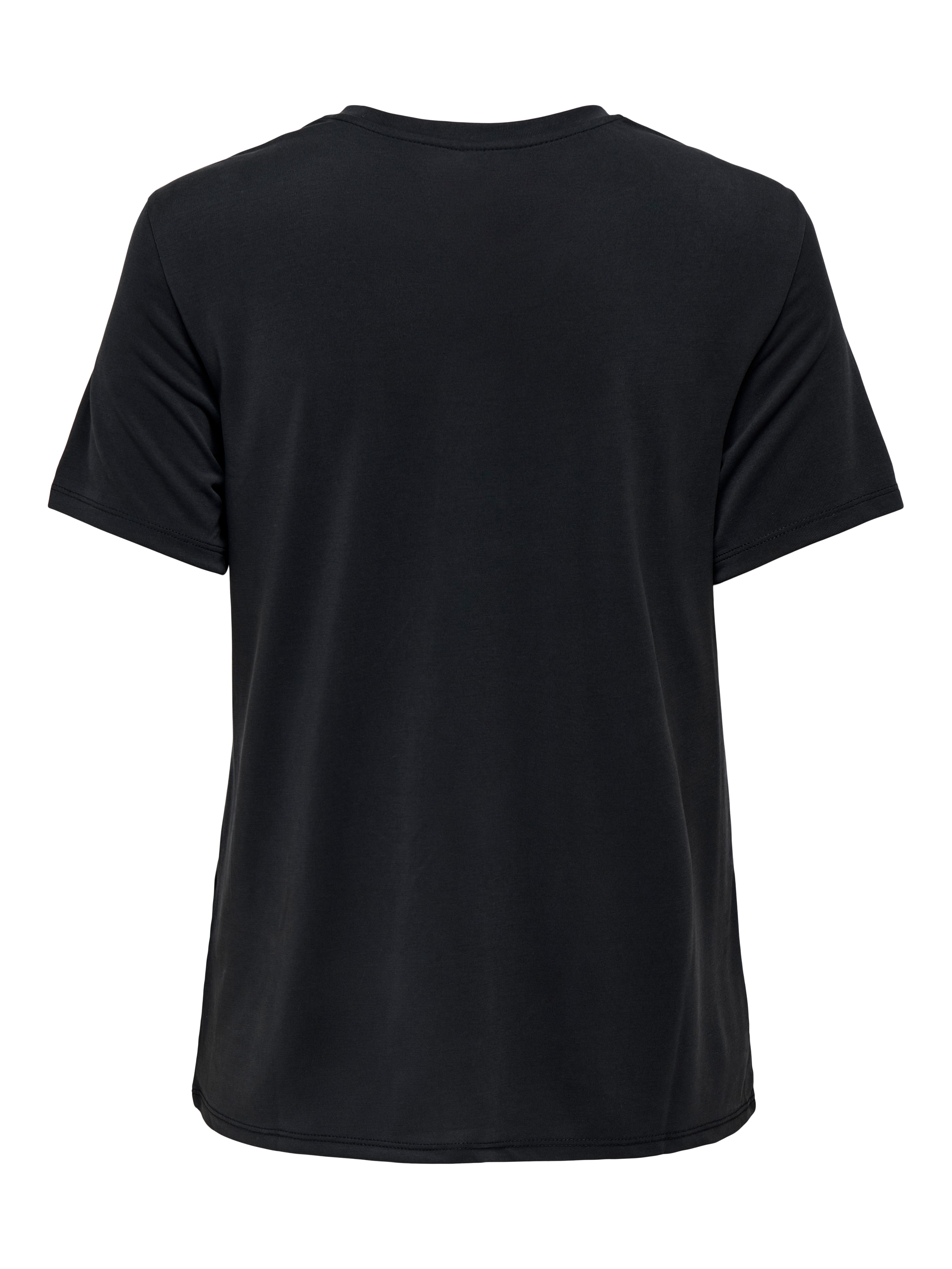 ONLY Kurzarmshirt ONLFREE LIFE MODAL S/S ATELIER TOP JRS Materialmix, Rundhals – Bild 3 von 4