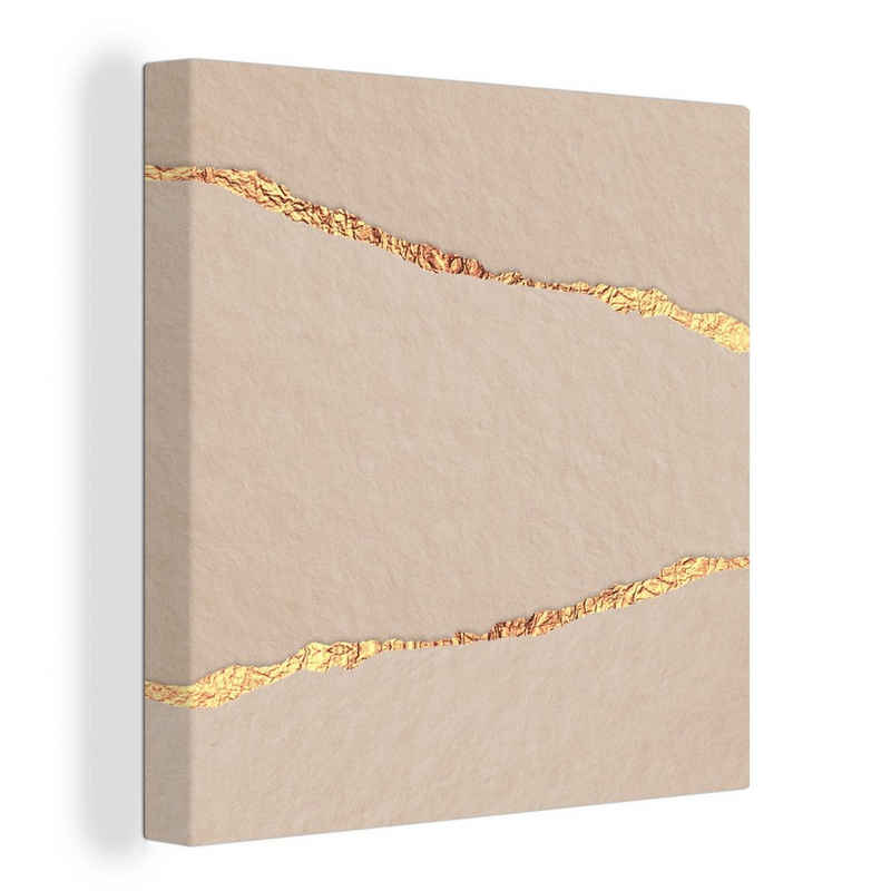 OneMillionCanvasses® Leinwandbild Gold - Glitzer - Abstrakt - Luxus, (1 St), Leinwand Bilder für Wohnzimmer Schlafzimmer