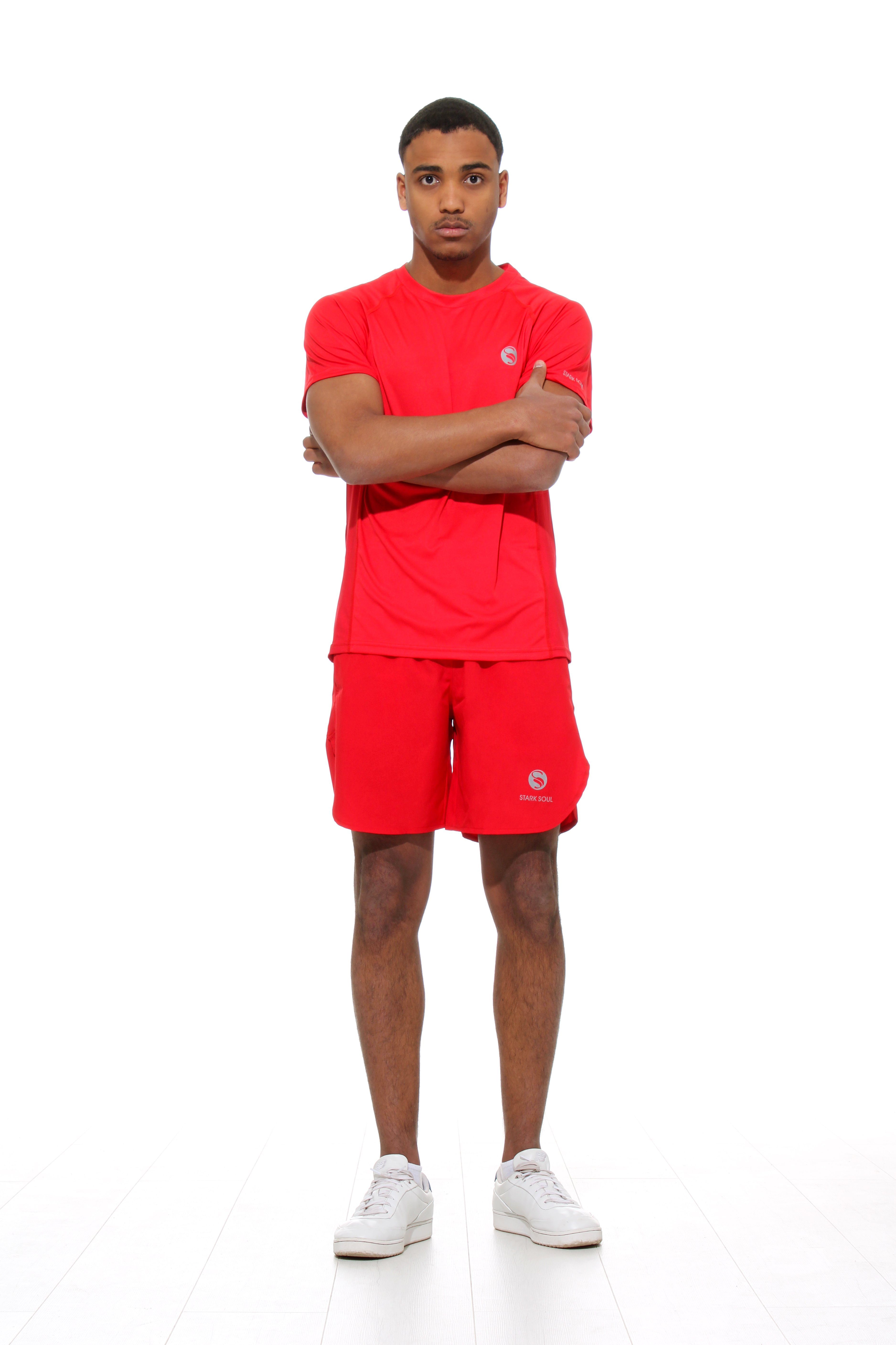Stark Soul® Trainingsshorts Herren Sport Shorts -Reflect-, Funktionshose, Trainingsshort Spezielles Quick Dry Material