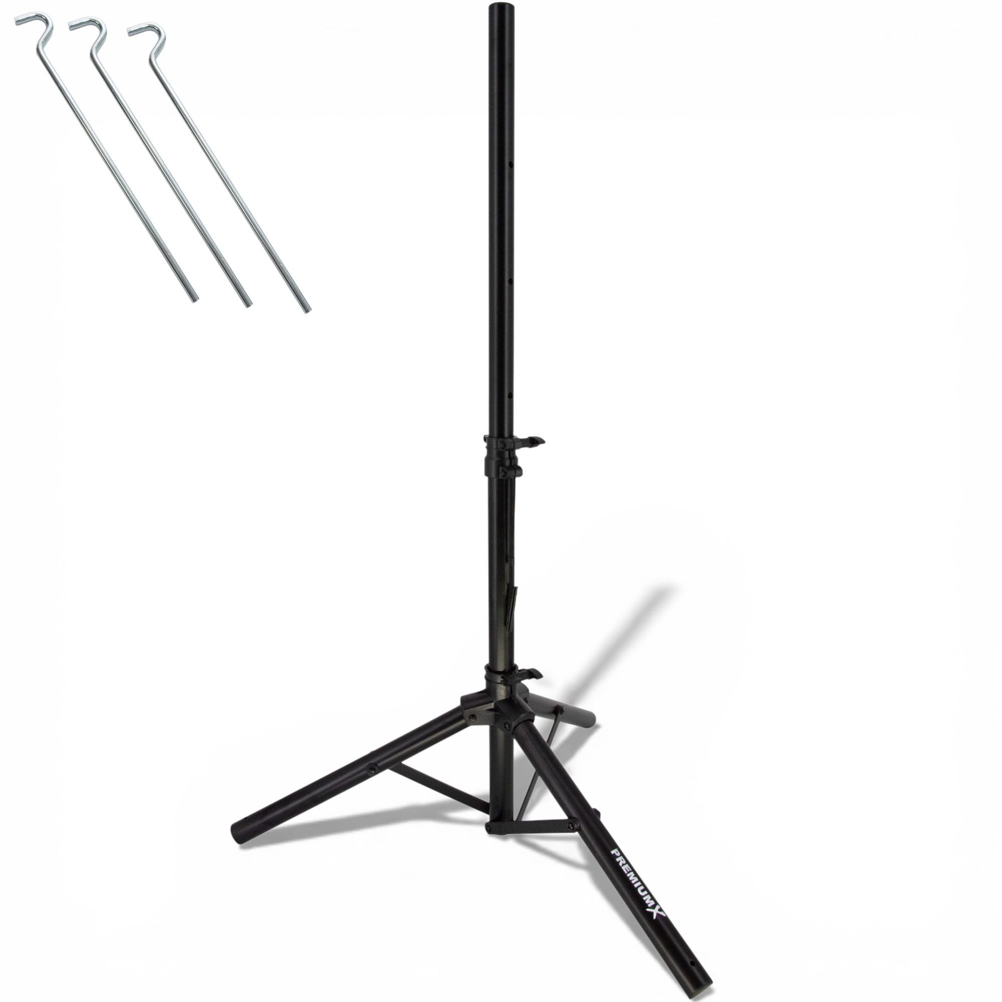 PremiumX SAT-Halterung Dreibein Stativ BASIC Stahl 120cm 35mm Tripod schwarz 3x Heringe