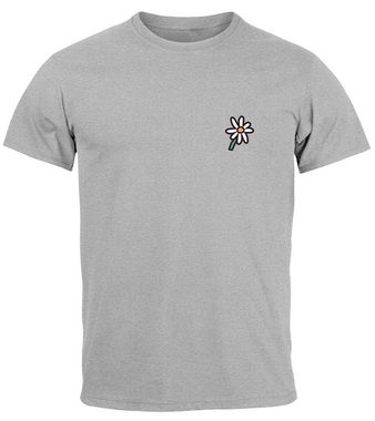 Neverless Print-Shirt Backprint T-Shirt Herren Rückendruck und Brustlogo Frosch Plant Lover mit Print