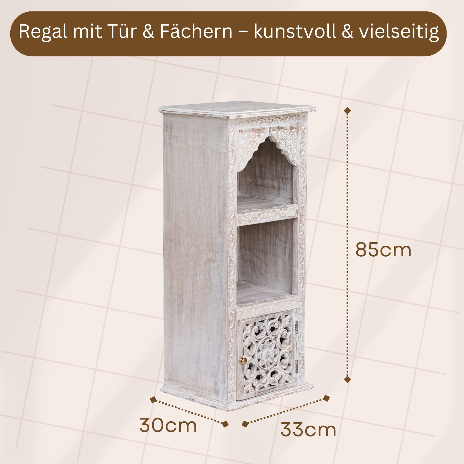 Marrakesch Orient & Mediterran Interior Bücherregal Regal Badregal schmal w günstig online kaufen
