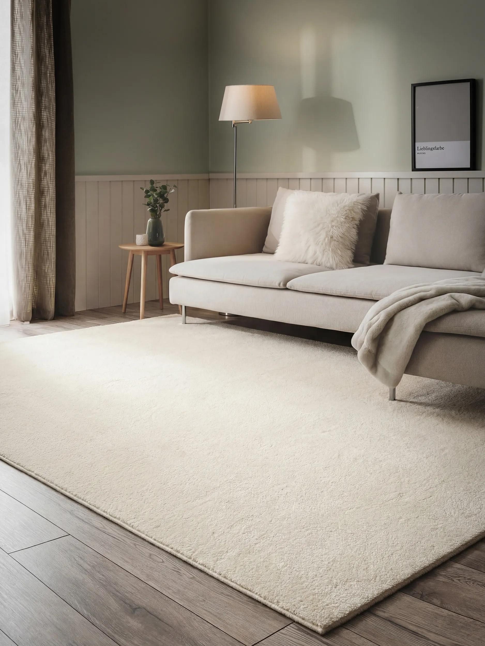 benuta Hochflor-Teppich Soda, rechteckig, Höhe: 21 mm, Teppich Wohnzimmer, Schlafzimmer, Esszimmer, Flur, Kunstfaser, Cozy