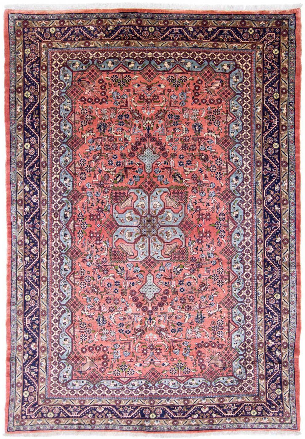 Wollteppich Mehraban Medaillon Rosso chiaro 300 x 205 cm, morgenland, rechteckig, Höhe: 10 mm, Unikat mit Zertifikat