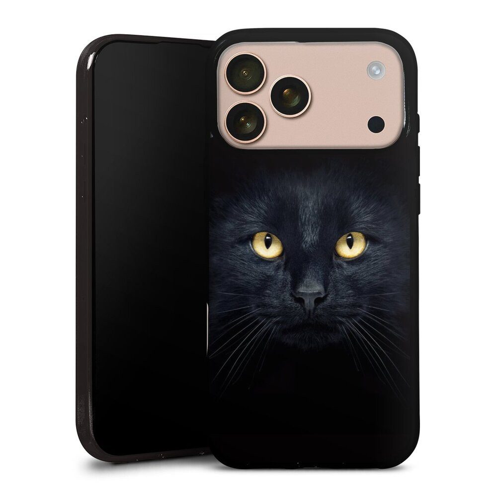 DeinDesign Handyhülle Katze Auge schwarz Tom Cat, Apple iPhone 17 Pro Max Silikon Hülle Bumper Case Handy Schutzhülle