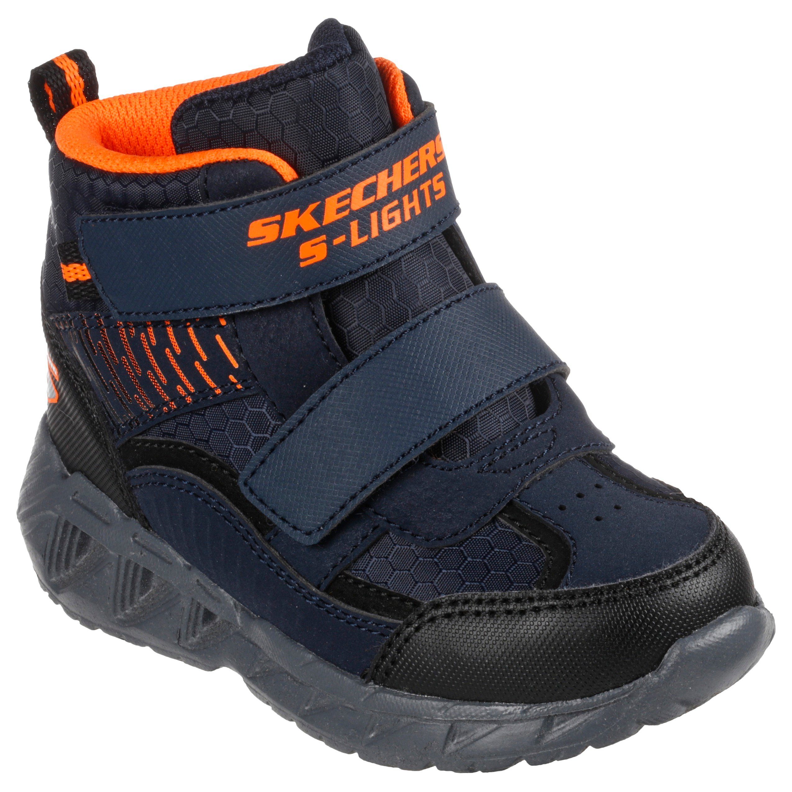 MAGNA LIGHTS Skechers Blinkstiefel Blinkfunktion und leicht Kids mit schwarz-navy Klettstiefel