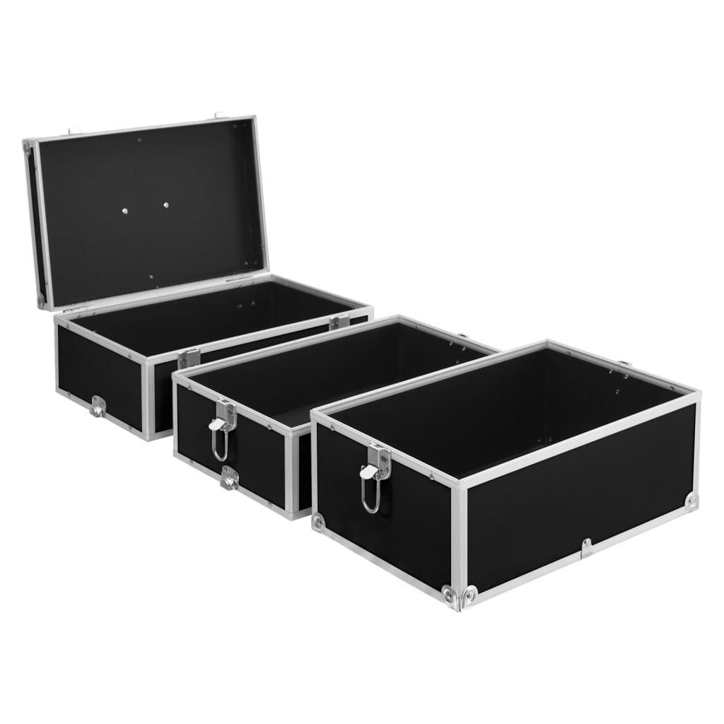 vidaXL Kosmetikkoffer Kosmetikkoffer 37x24x40 cm Schwarz Aluminium (1-tlg)