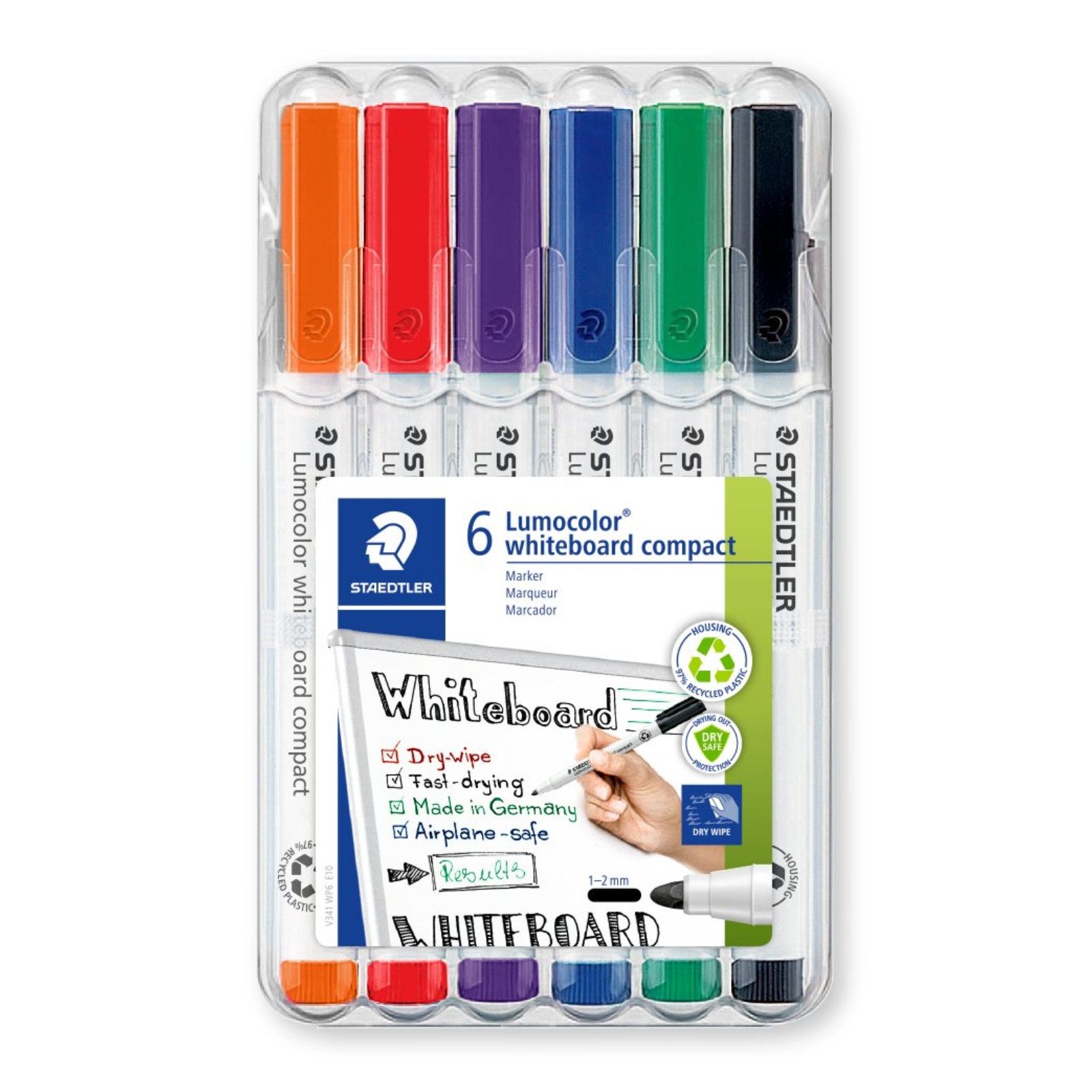 STAEDTLER Whiteboard Маркеры STAEDTLER Lumocolor Whiteboard-Marker - 1-2 mm - 6er Box