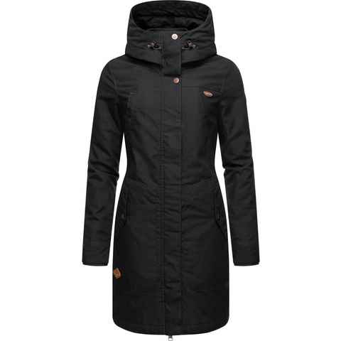 Ragwear Wintermantel Jannisa stylischer Damen Winterparka mit Kapuze