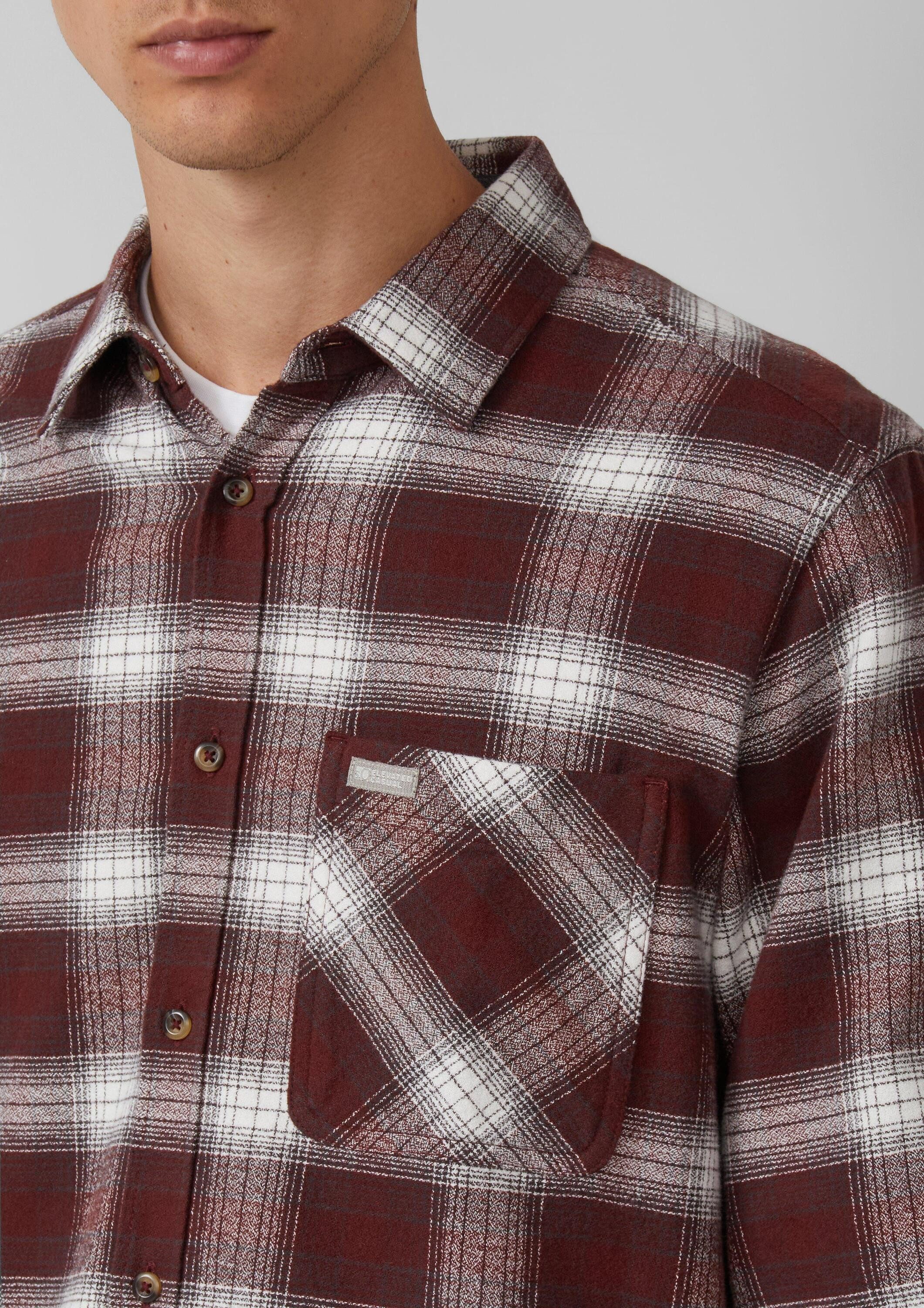s.Oliver Langarmhemd Hemd Regular Fit: Kariertes Hemd aus Flanell