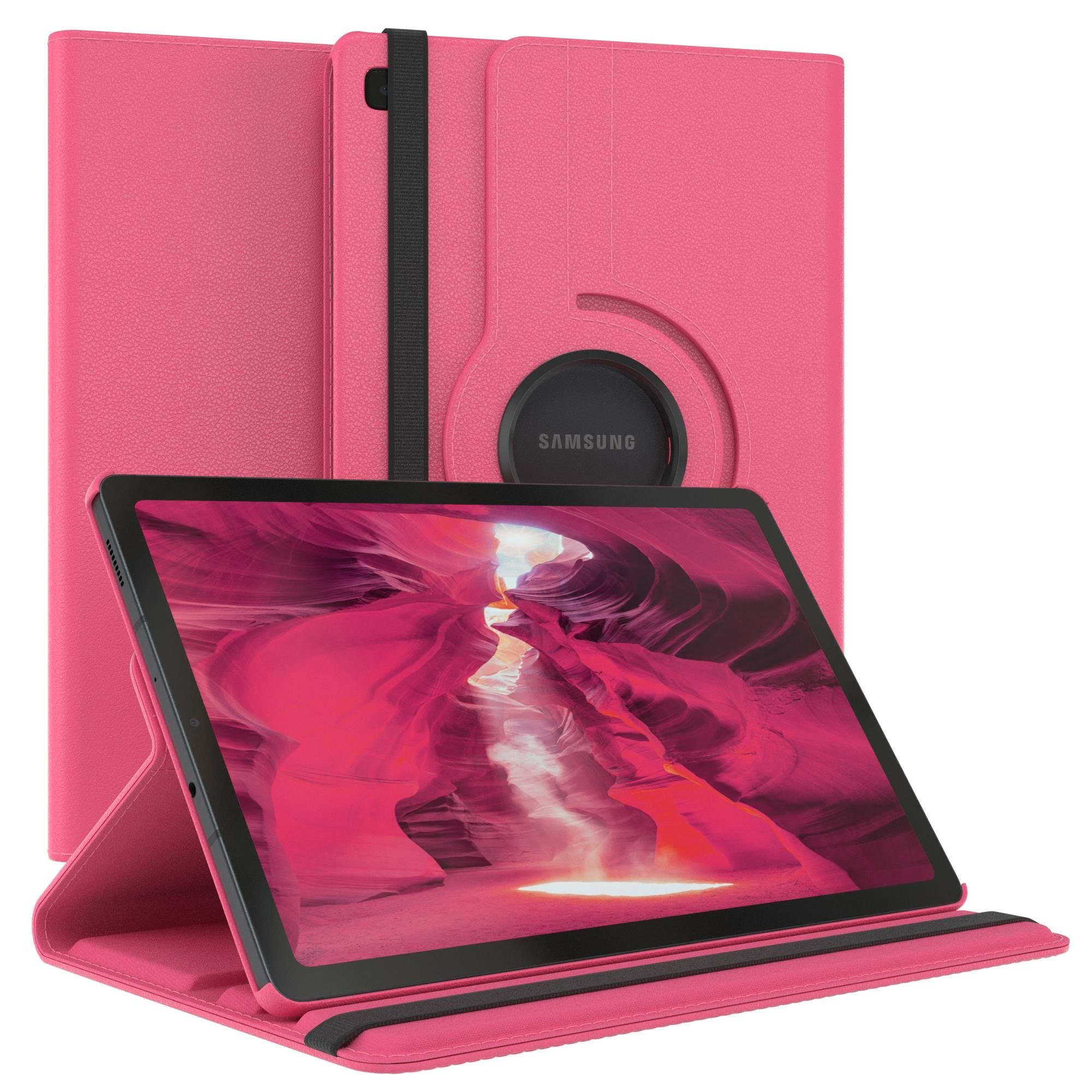 EAZY CASE Tablet-Hülle Rotation Case für Samsung Galaxy Tab S6 Lite 10,4 Zoll, Klapphülle zum Aufstellen Rundum Hülle Book Tablet Slim Klappcase Pink