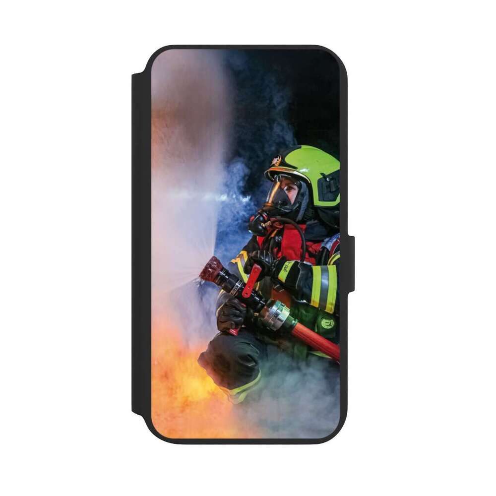 NIVOCASE Handyhülle Feuerwehr Feuer Lebensretter Innenangriff, Samsung Galaxy S22+ Klapphülle Handyhülle aus Kunst Leder