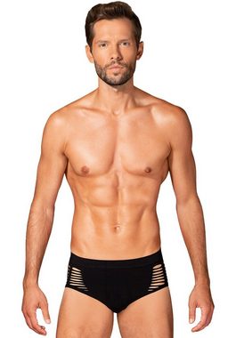 Obsessive Slip Männer-Slip mit Cut-outs - schwarz (1-St) Netz