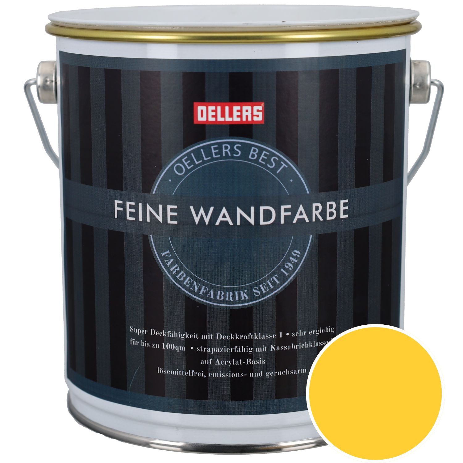 OELLERS Wandfarbe Premium, Feine Wandfarbe, 2,5 Liter Matt