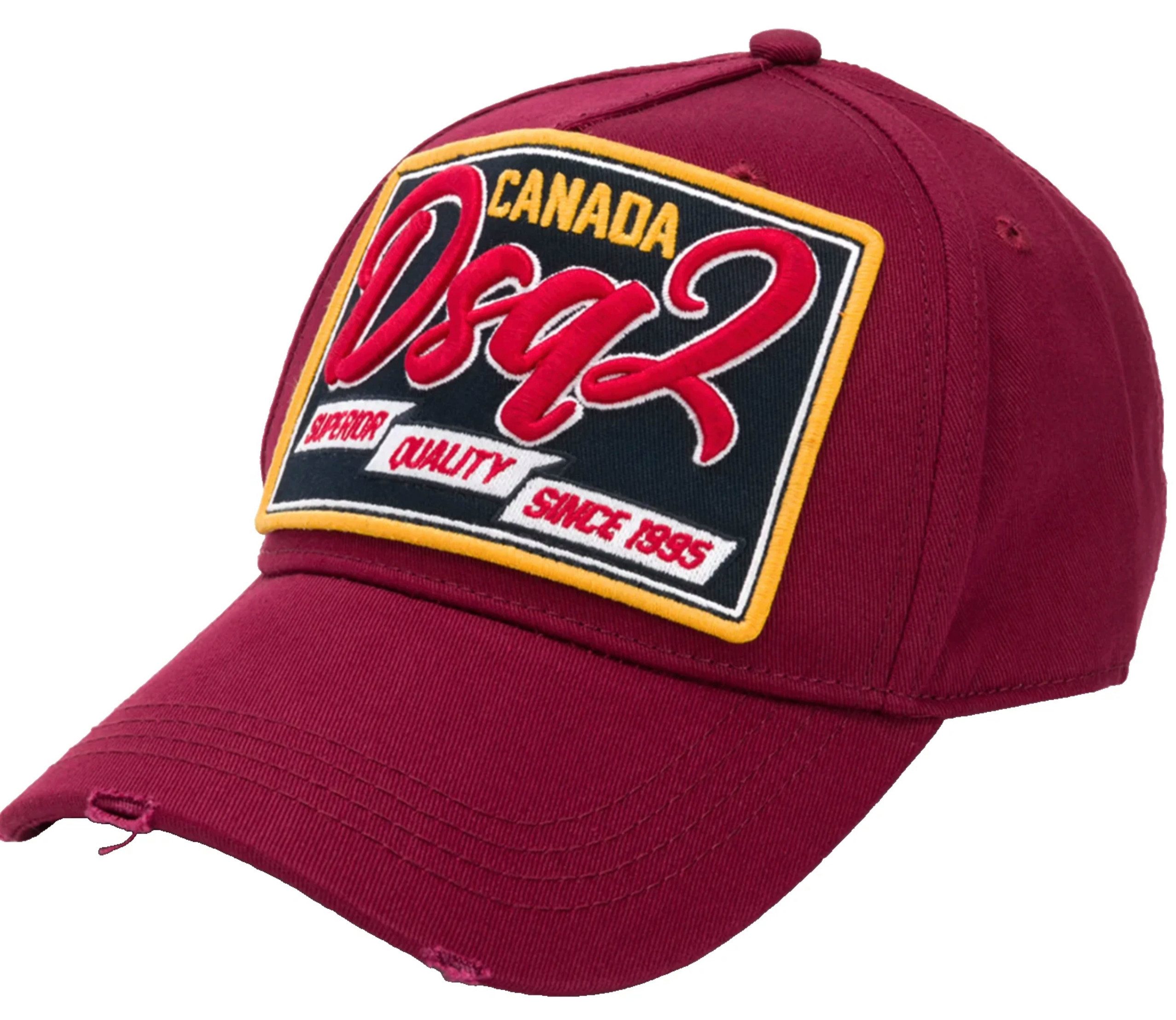 Dsquared2 Baseball Cap Superior Baseball Icon Kappe Burgundy Unisex Designed in Italy, inspiriert von kanadischer Heritage