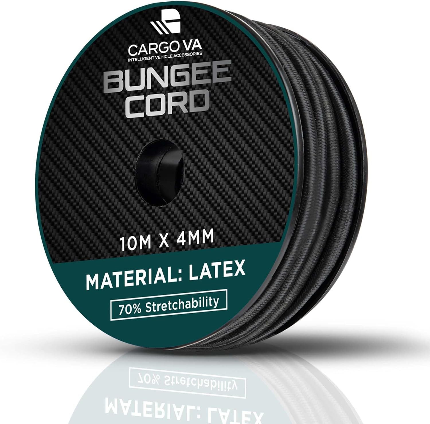 CargoVA® Spanngurt Gummiseil Schwarz – wetterfestes Expanderseil für Anhänger & Planen UV-beständig, wetterfest, flexibel, reißfest, abriebfest