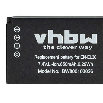 vhbw kompatibel mit Blackmagic Pocket Cinema Camera Kamera-Akku Li-Ion 850 mAh (7,4 V)