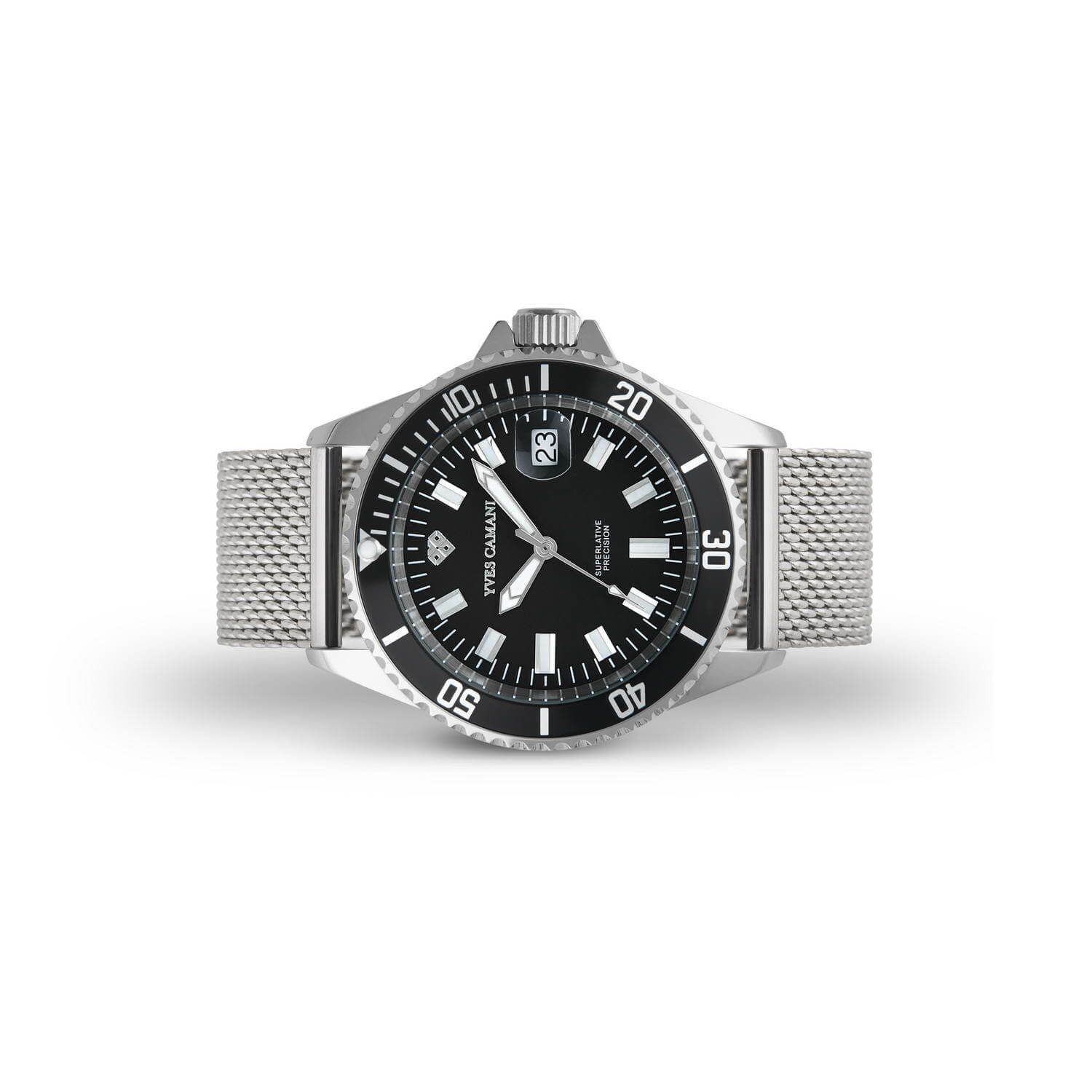 Yves Camani Quarzuhr ANWEN B, drehbarer Lünette, Datumsanzeige mit Lupe, 5 ATM