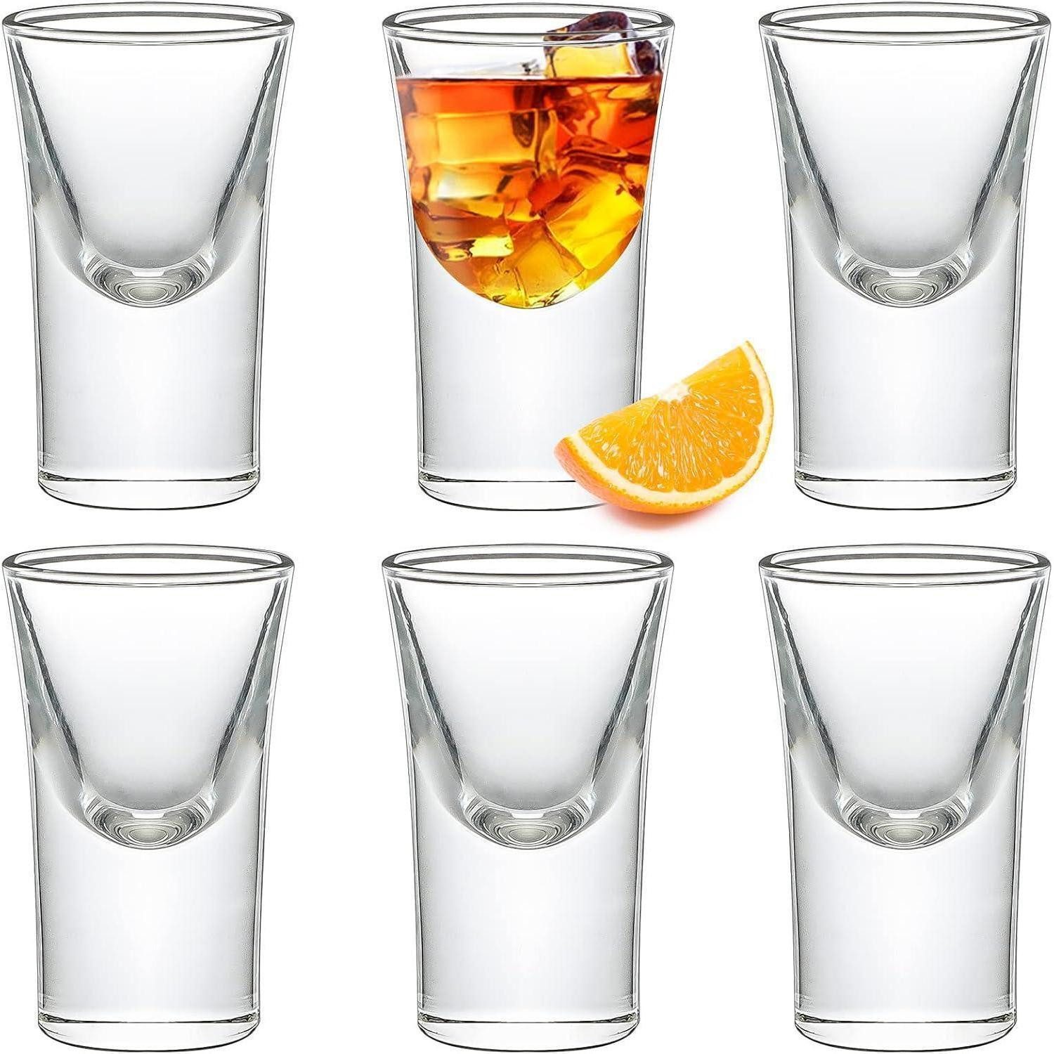 LuxusKollektion Schnapsglas Schnapsgläser-Set 6 Stück 15ml Kristall klar schwerer Boden Cocktail