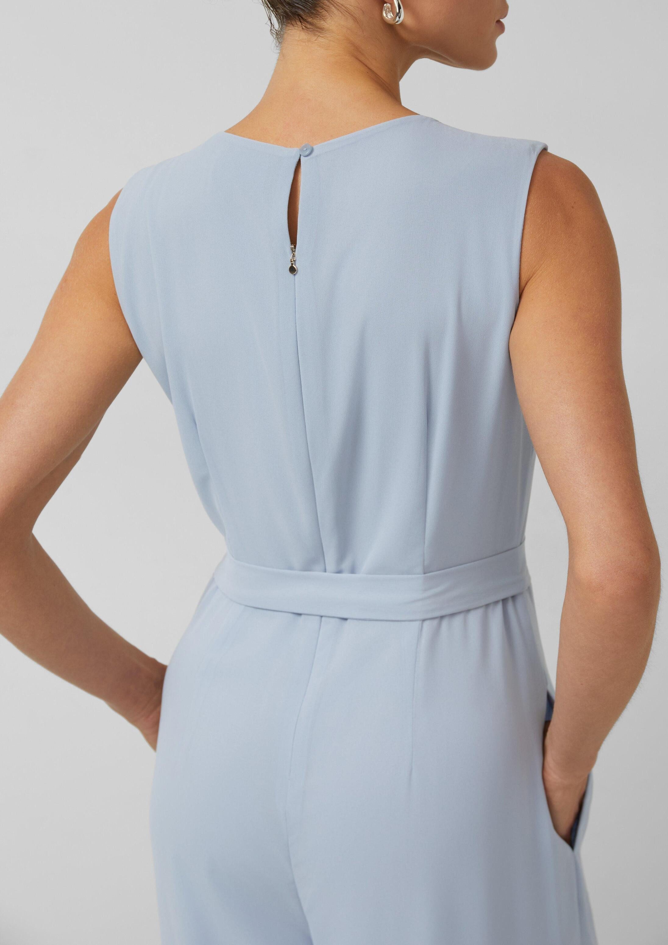 s.Oliver Jumpsuit Overall Eleganter Overall mit Wide Leg und Viskosefutter – Bild 4 von 5