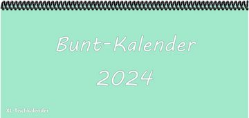 E&Z Verlag Gmbh Schreibtischkalender Bunt - Kalender XL 2024 in der Trendfarbe mint