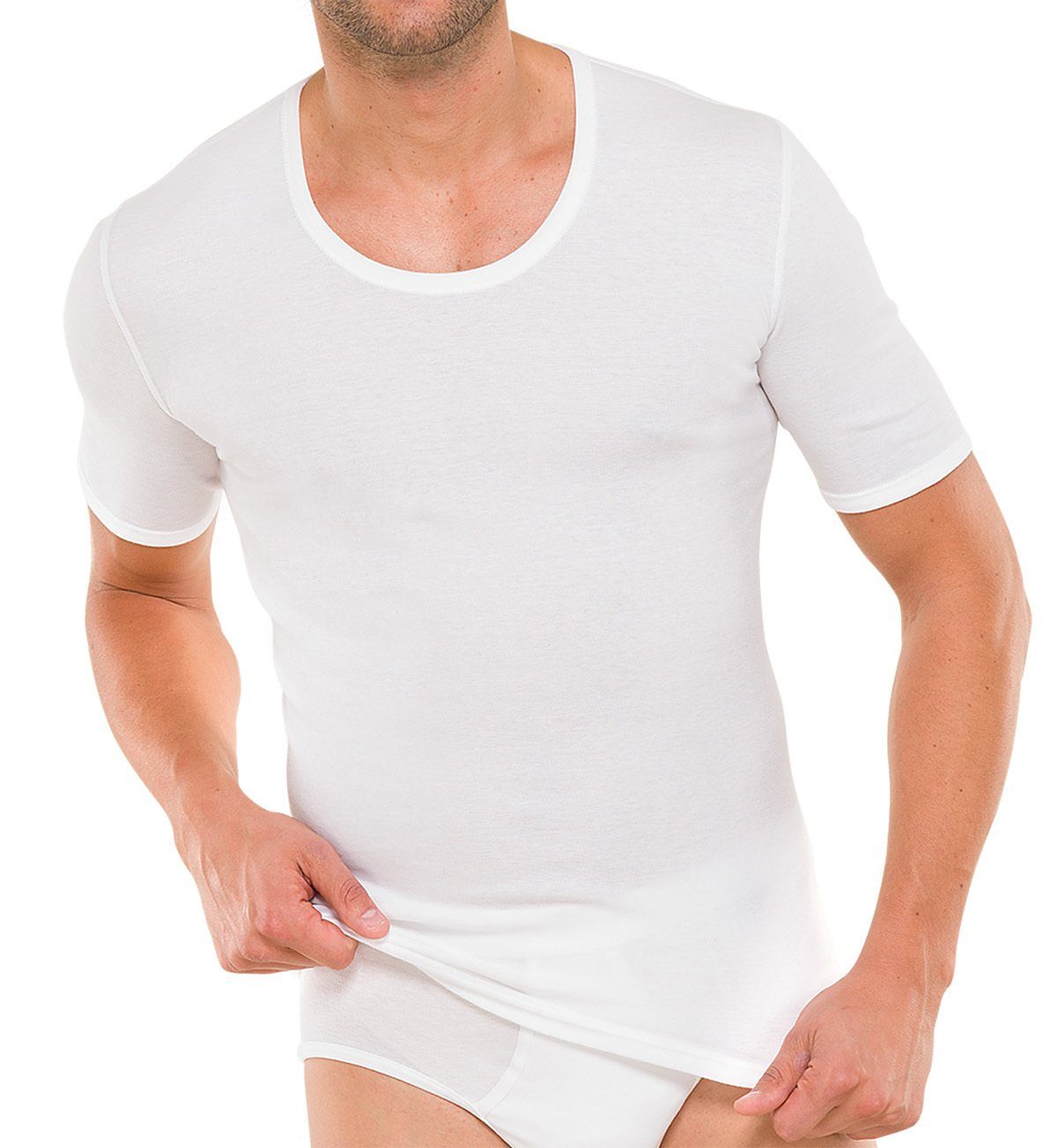 Schiesser T-Shirt »Herren 1/2 Arm T-Shirt - Jacke, Unterhemd, Cotton«  online kaufen | OTTO